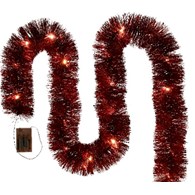Łańcuch choinkowy LED, 100mm x 6m - czerwony