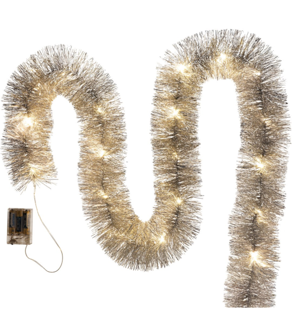 Łańcuch choinkowy LED, 100mm x 6m - srebrny