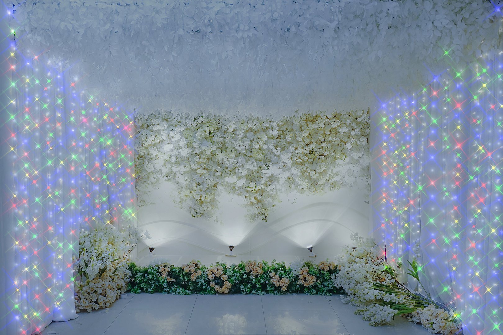 Kurtyna 300 Mikro LED, 300x300cm, Multikolor, 8 Funkcji, Pilot, USB