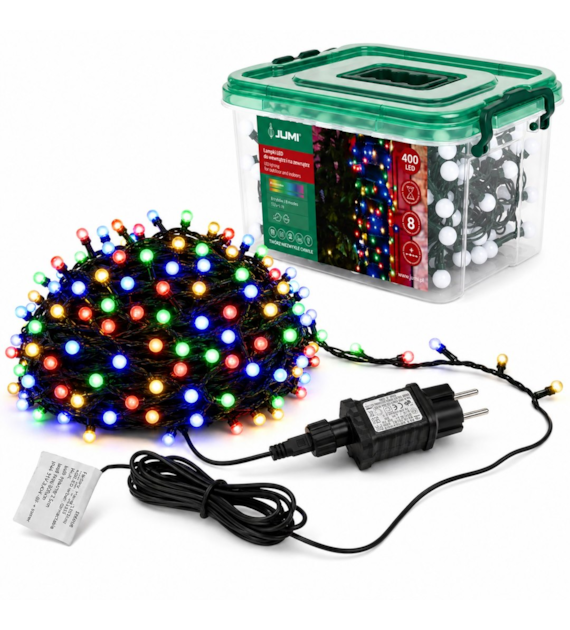Girlanda 400LED kulki, 8 funkcji, multikolor, sieciowa, zew.
