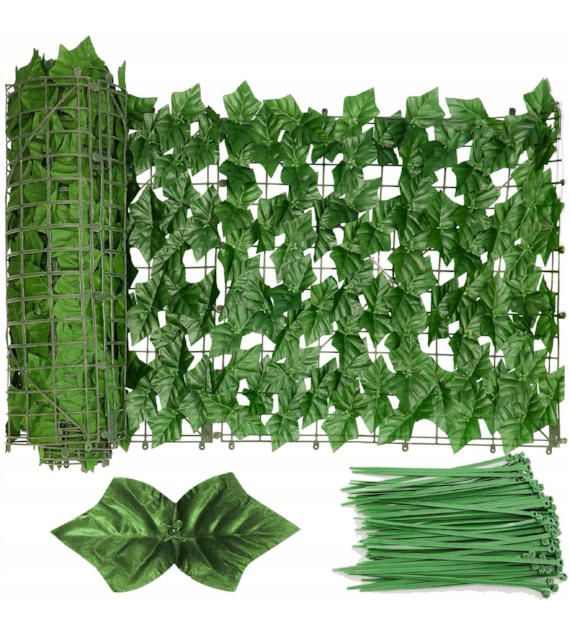 Liść matowy na balkon, 50x500, zielony. 100szt plastikowych haczyków