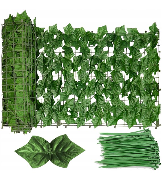 Liść matowy na balkon, 50x300, zielony. 100szt plastikowych haczyków