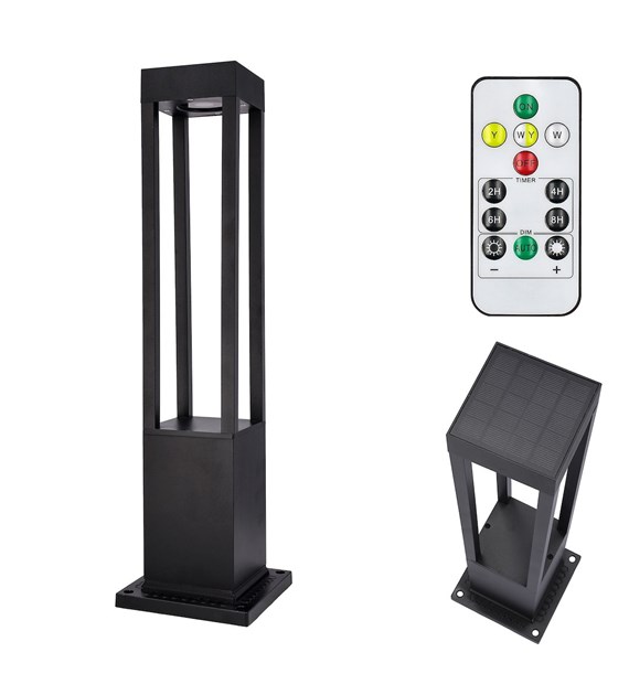 Lampa solarna 59x10,8x10,8cm, czarny