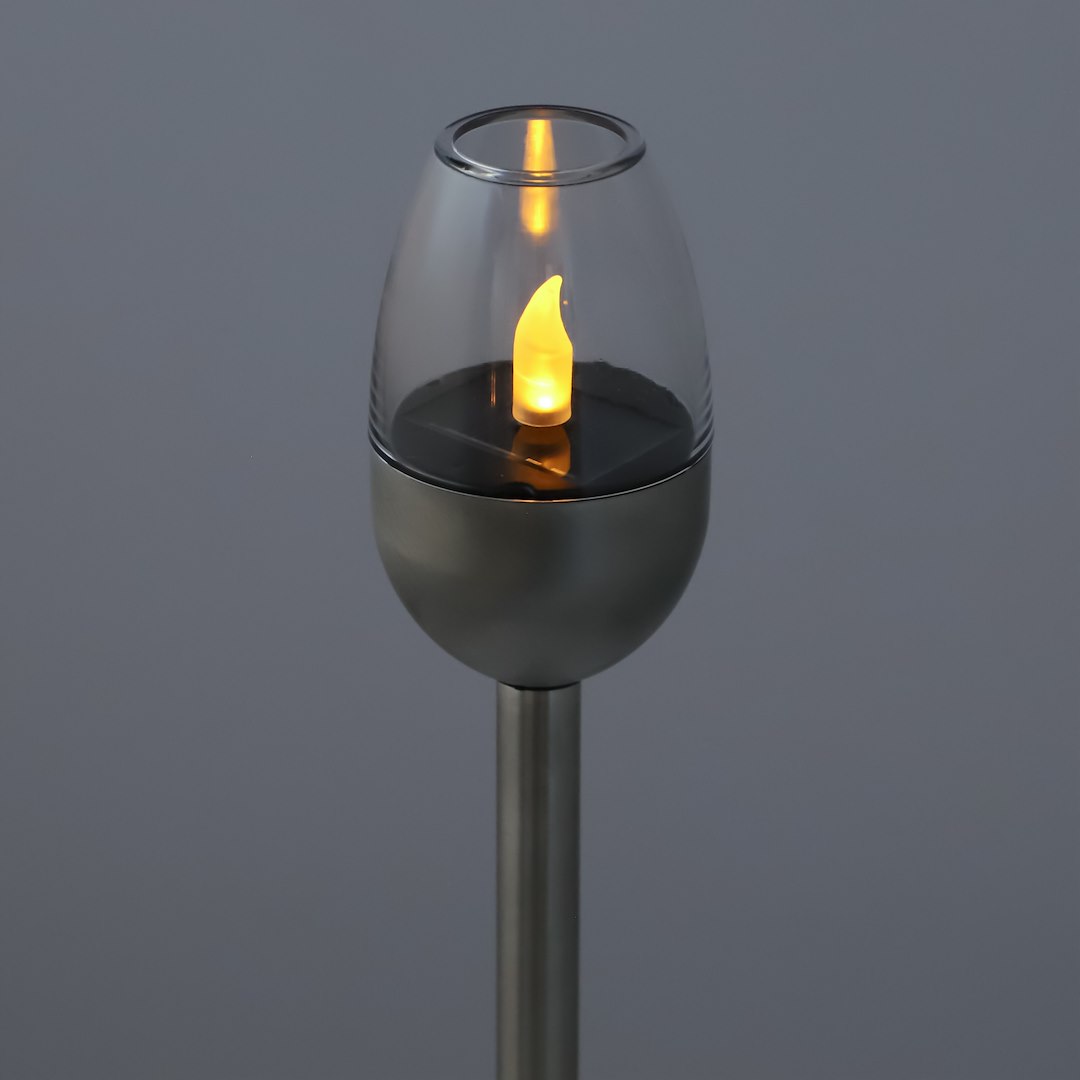 Lampa Solarna Ze Stali Nierdzewnej, 1LED Biały, 39x6,2x6,2cm