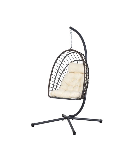 Fotel podwieszany składany na stalowym stelazu