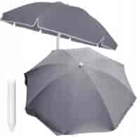 Parasol polyester tkanina 240cm, 8 drutów, łamany, szary