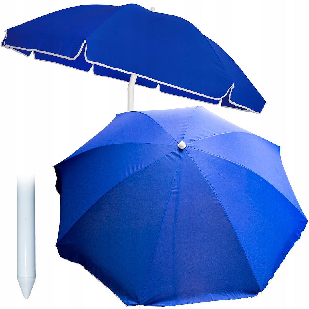 Parasol Polyester Tkanina 240cm, 8 Drutów, Łamany,karton - Granatowy