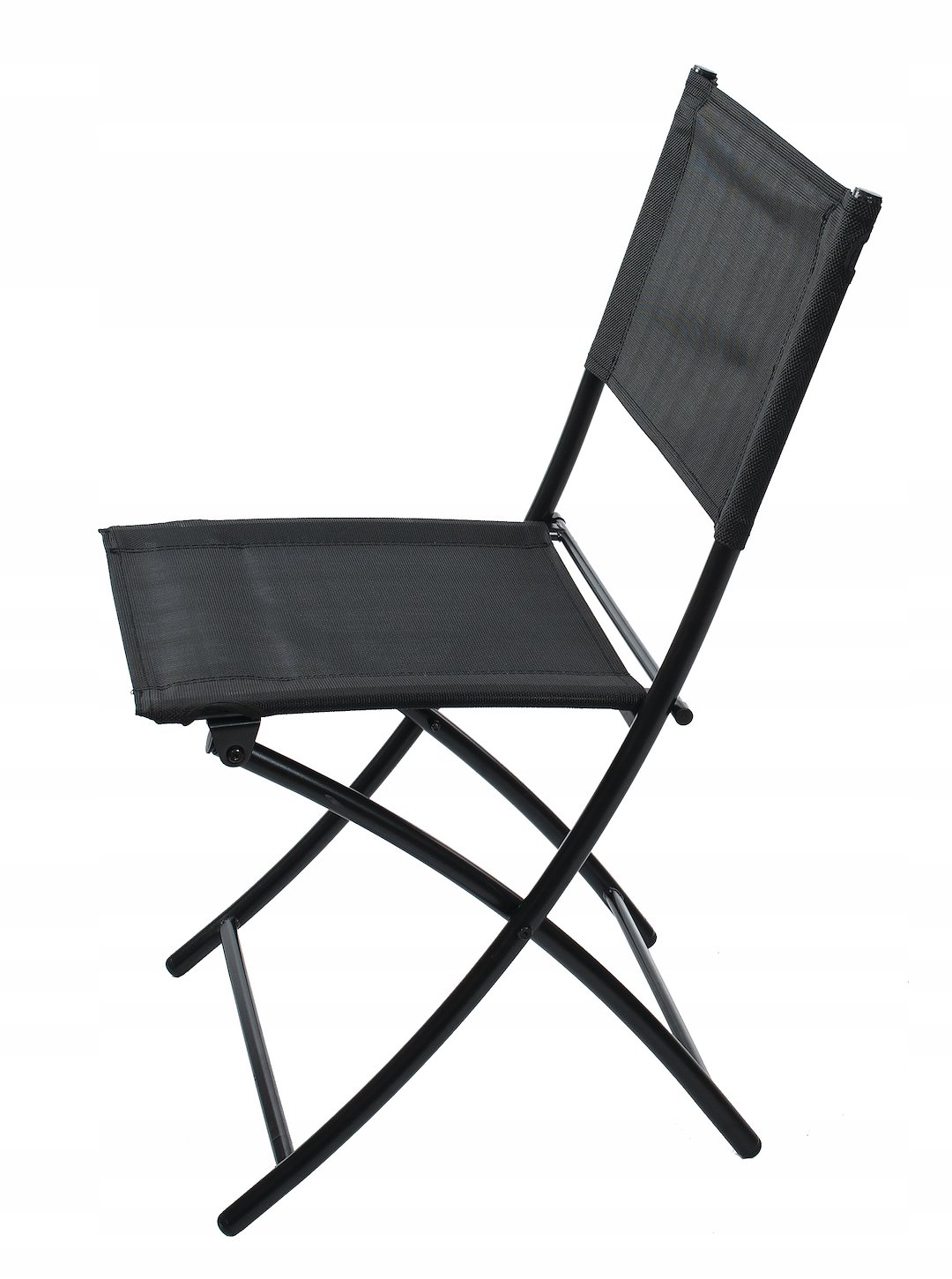 Krzesło Ogrodowe CAPRI, Stal/Tekstylen, 2 szt. 46x58x80cm - Czarny