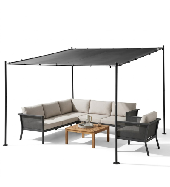 Pergola stalowa do elewacji 300x300cm