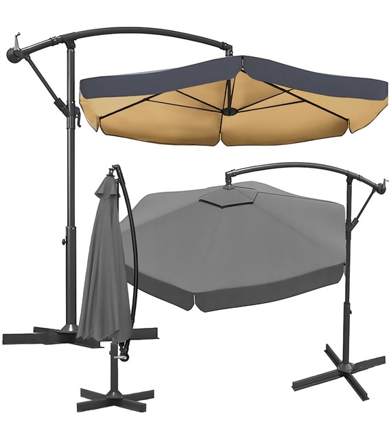 Parasol boczny 350cm, tkanina dwuwarstwowa wodoodporna