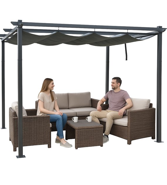 Pergola  z daszkiem z poliestru