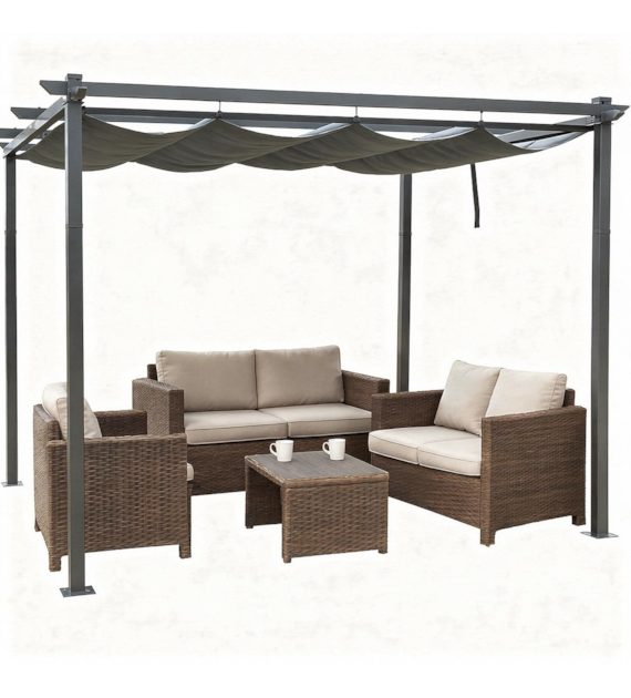 Pergola  z daszkiem z poliestru