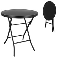 Stolik składany średnica 60cm, czarny