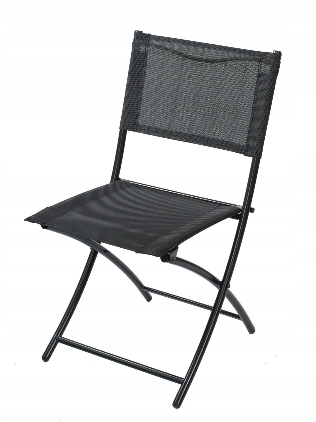 Zestaw Mebli Ogrodowych CAPRI, Stal/Textilene, 2 Krzesła 46x58x80cm + Stół 70x40x65cm - Czarny