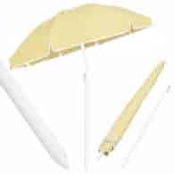 Parasol polyester tkanina 240cm, 8 drutów, łamany, beżowy