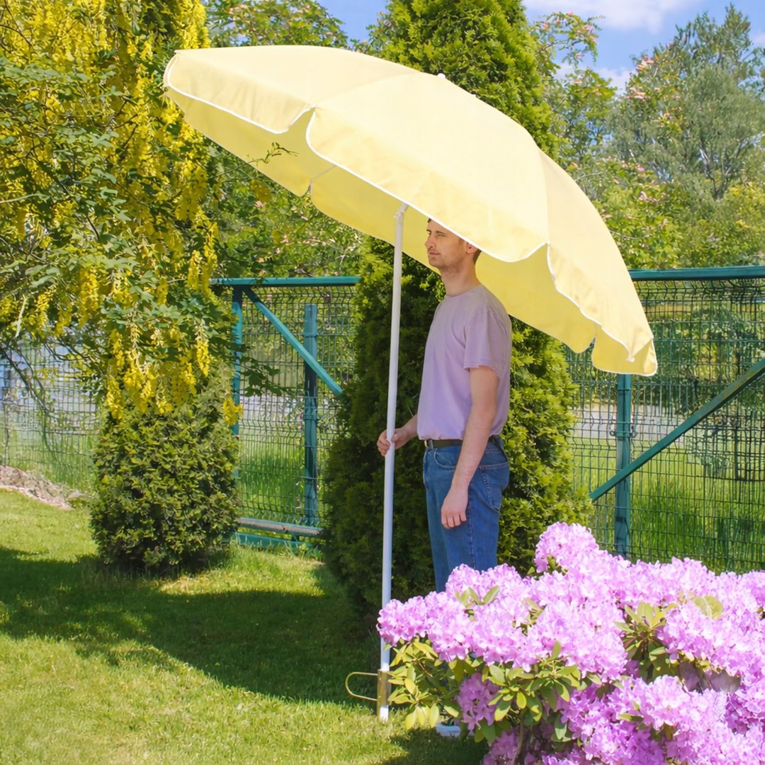 Parasol Polyester Tkanina 240cm, 8 Drutów, Łamany - Beżowy