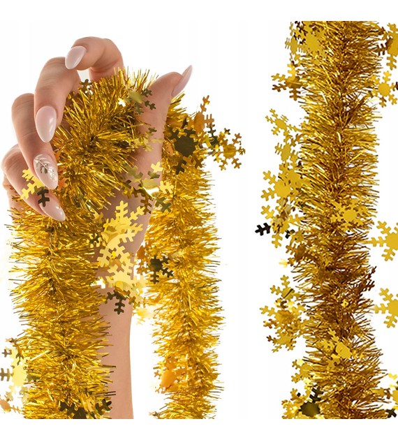 Łańcuch z aplikacją śnieżynka 70mm 2m