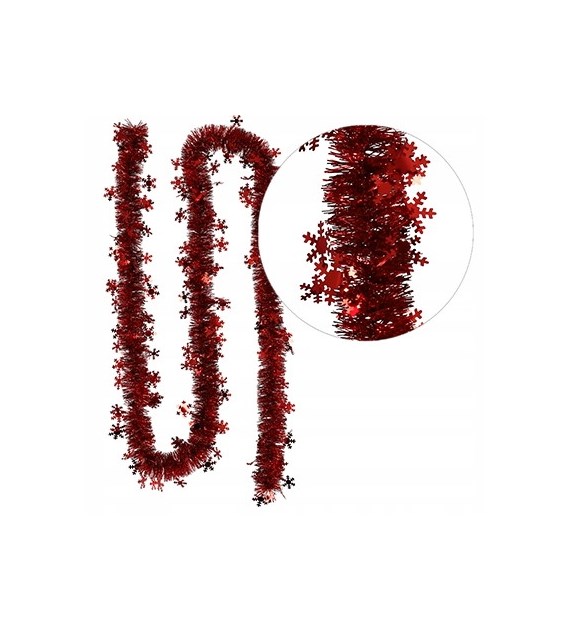 Łańcuch z aplikacją śnieżynka 70mm 2m