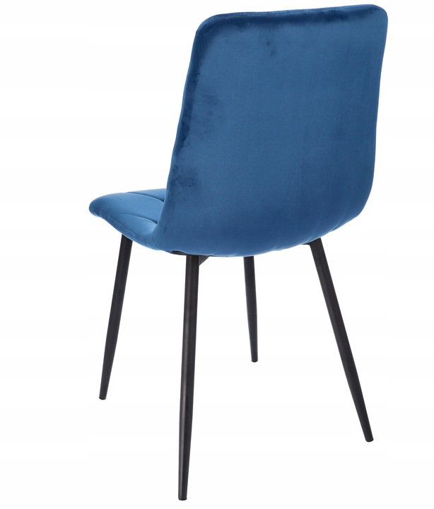 Krzesło PIADO, Siedzisko Welurowe, Nogi Metalowe, Kolor - Granatowy