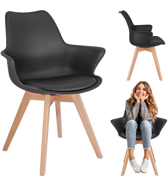 Krzesło ORLEAN - czarne